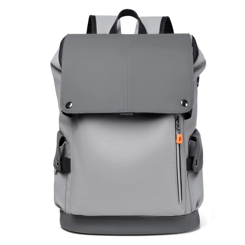 High Quality PU Leather Waterproof Men'S Laptop Backpack Large Computer Backpack for Business Urban Man Backpack USB Charging