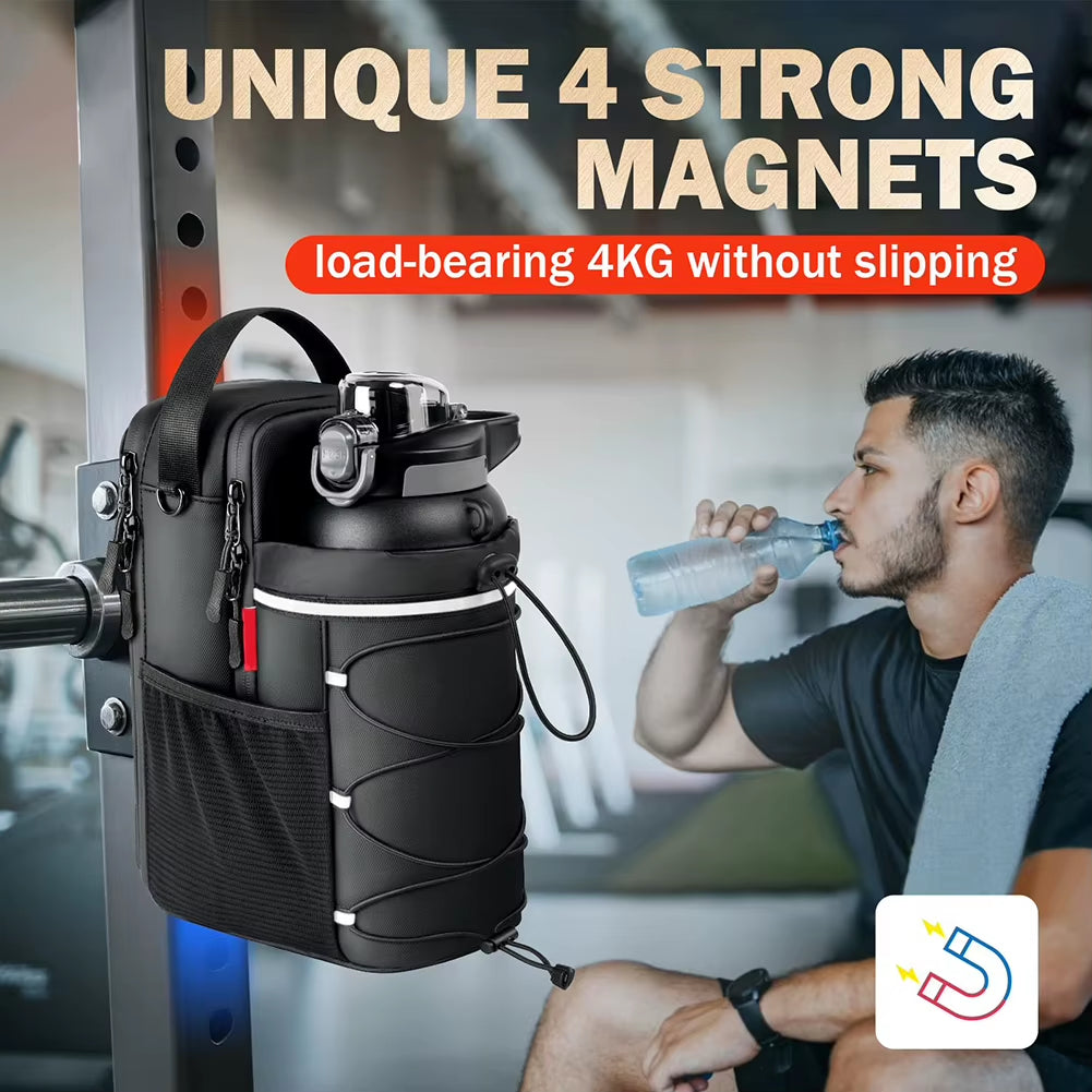 Magnetic Gym Bag Magnetic Water Bottle Bag Crossbody Bag for Men Women Gym Accessories Organizer