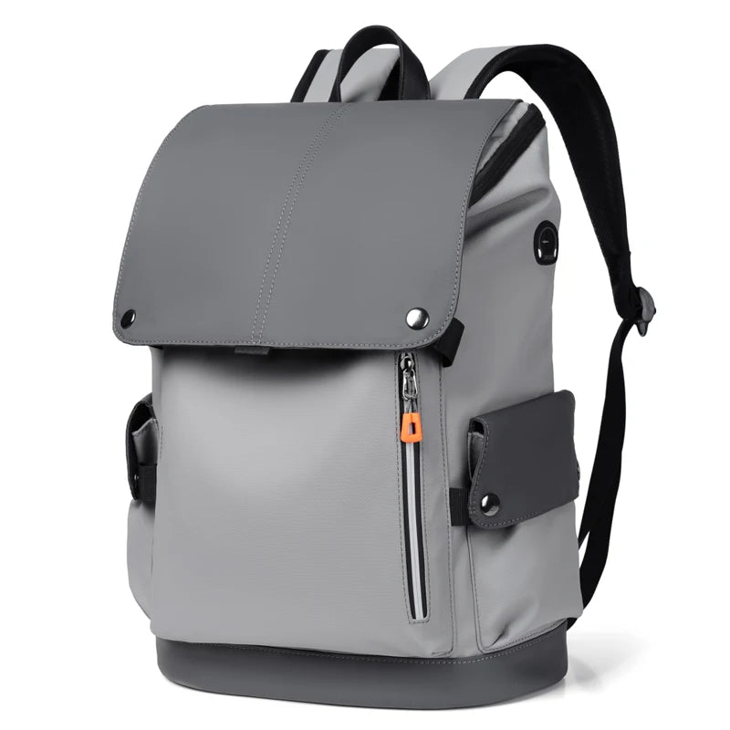 High Quality PU Leather Waterproof Men'S Laptop Backpack Large Computer Backpack for Business Urban Man Backpack USB Charging
