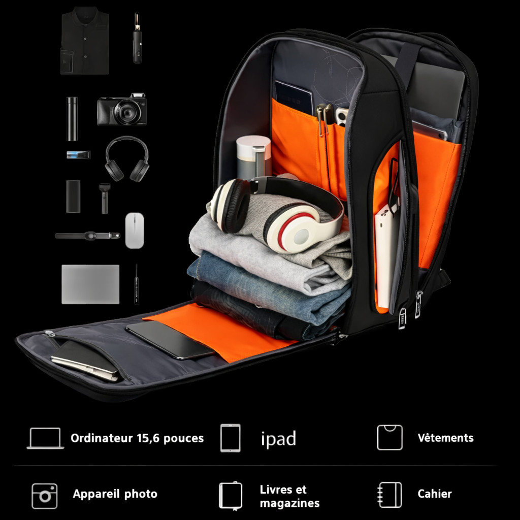 Wiersoon Backpack for Men Waterproof Backpack Large Capacity Business Trip Multifunctional Password Anti-Theft Laptop Bag