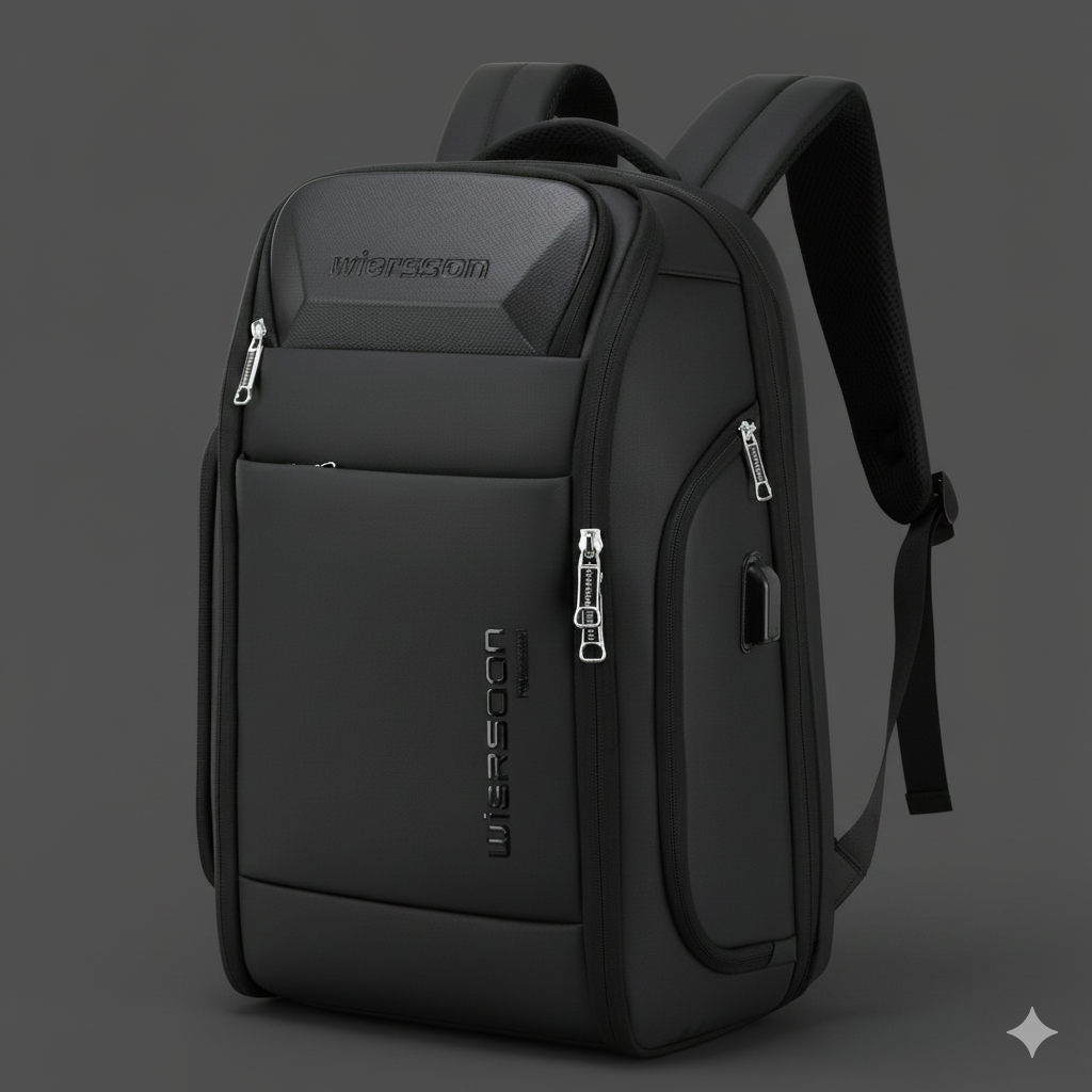 Wiersoon Backpack for Men Waterproof Backpack Large Capacity Business Trip Multifunctional Password Anti-Theft Laptop Bag