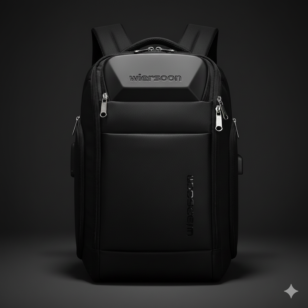 Wiersoon Backpack for Men Waterproof Backpack Large Capacity Business Trip Multifunctional Password Anti-Theft Laptop Bag