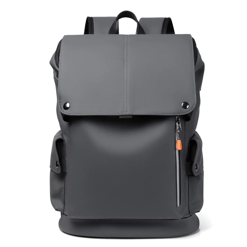 High Quality PU Leather Waterproof Men'S Laptop Backpack Large Computer Backpack for Business Urban Man Backpack USB Charging