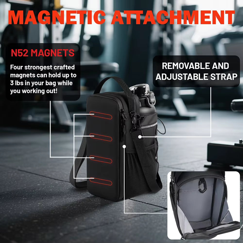 Magnetic Gym Bag Magnetic Water Bottle Bag Crossbody Bag for Men Women Gym Accessories Organizer
