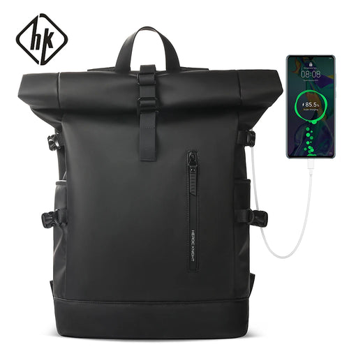 Expandable Travel Backpack Men Large Capacity Waterproof 15.6” Laptop Bag Hiking Rucksack Cycling Daypack Bag with USB Port